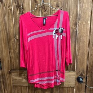 Women's Red Georgia Bulldogs Top